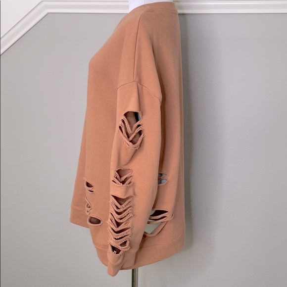 NWOT ALO Yoga Fade Distressed Long Sleeve Pullover - Picture 5 of 7